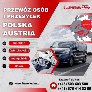 Polska Austria Wiedeń przewozy osób i paczek bus Częstochowa
